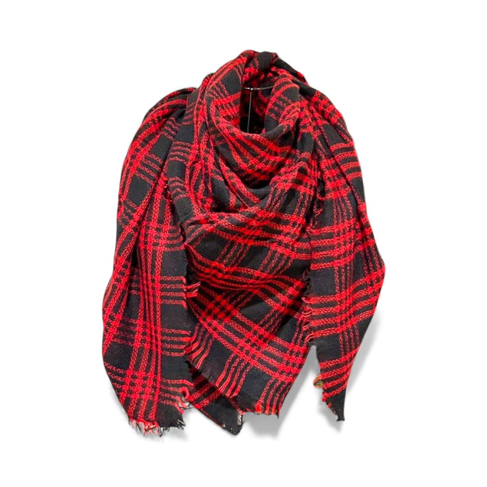 Thumbnail: Oversized Plaid Multi Tone Scarf 