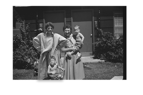 Great Grandma Selma Margaret "wearing" the multi collar coat from the collection Women's Work (muslin sample)