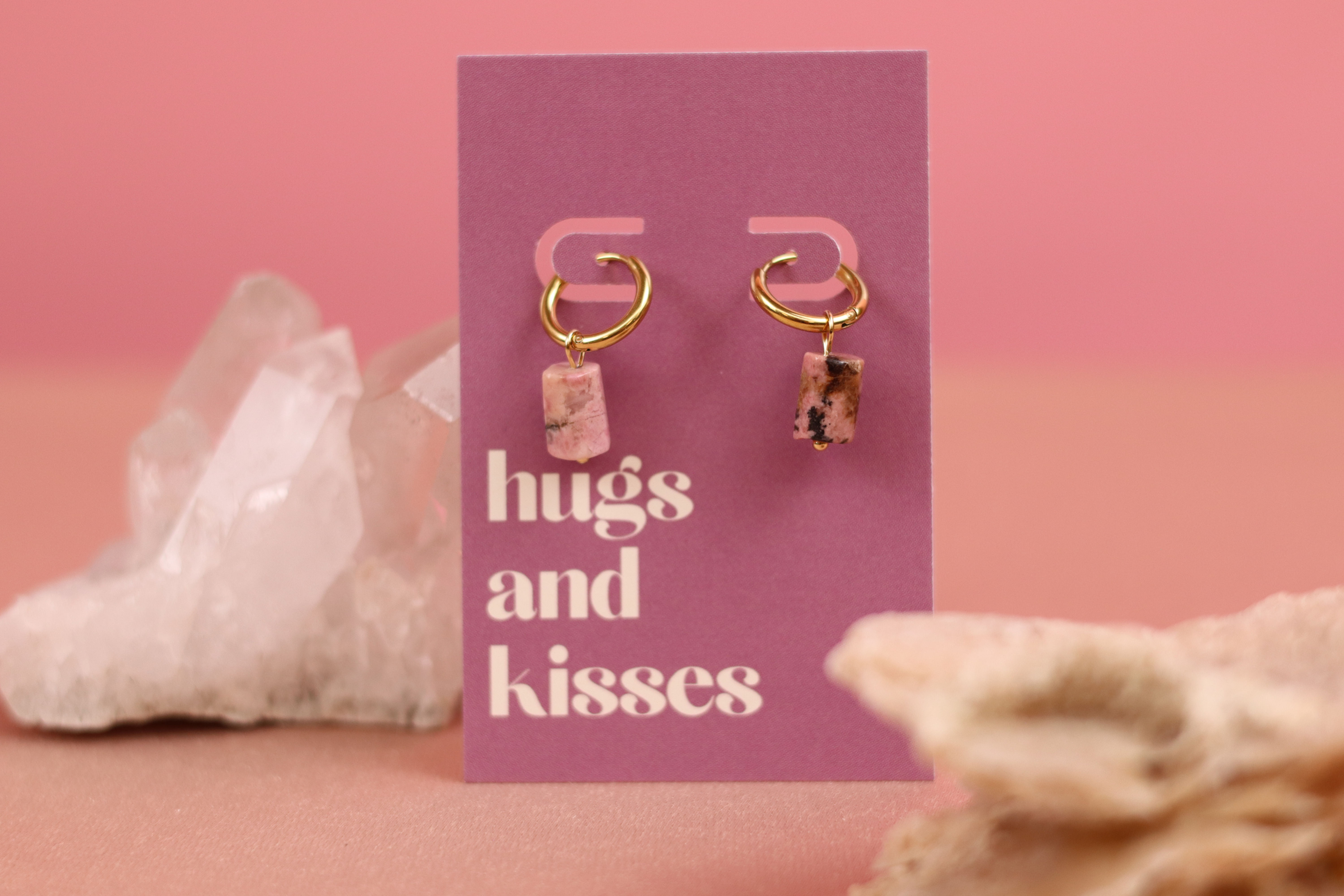 Oorbellen MESSAGE - Hugs and kisses