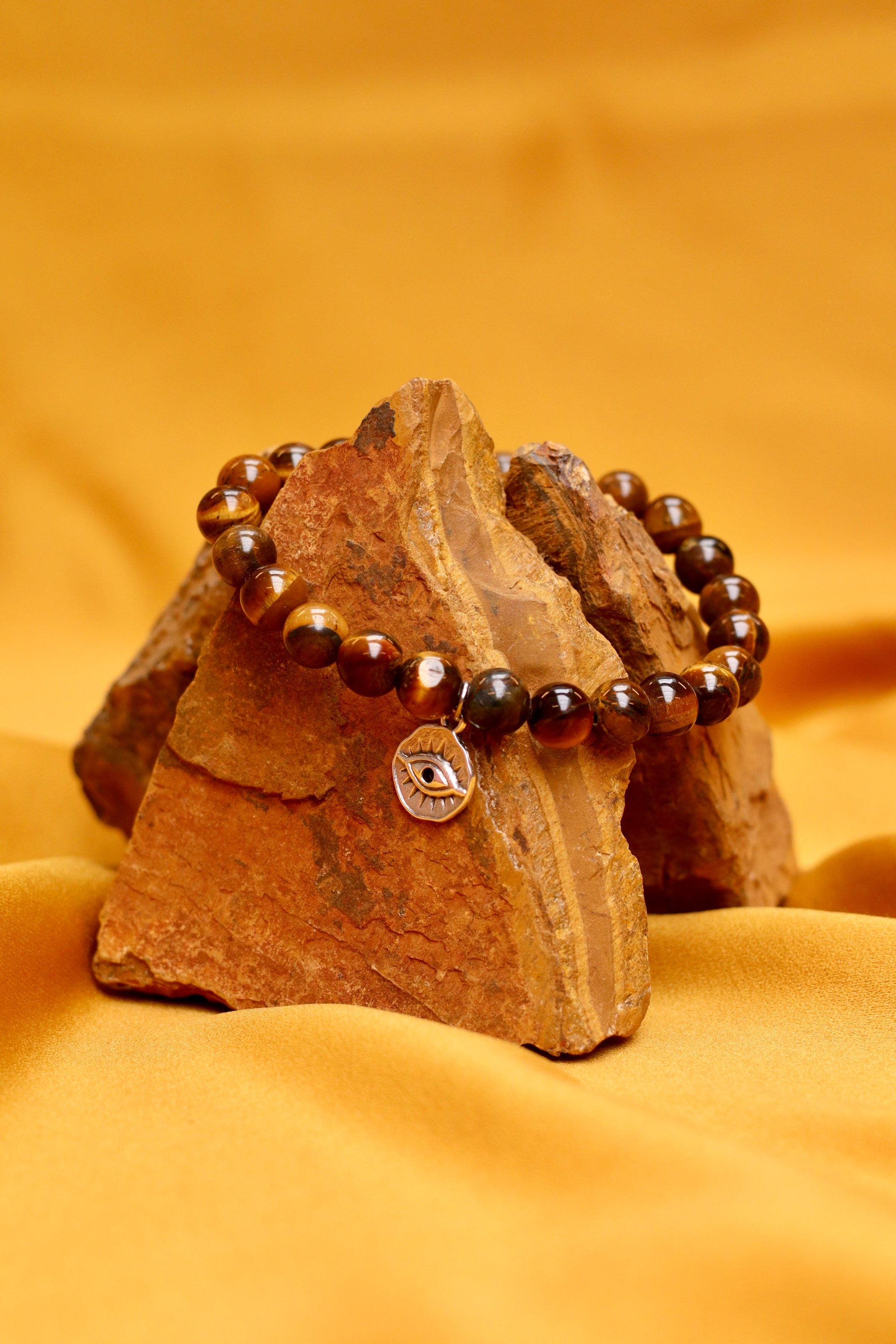 Armband WARRIOR - Tijgeroog