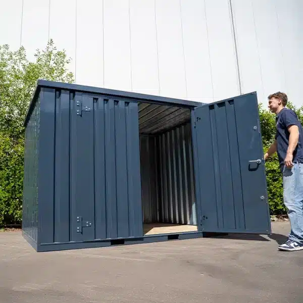 Container 3 x 2 mètre Double Porte Sur Le Grand Coté Anthracite RAL 7016 Ansicht 4