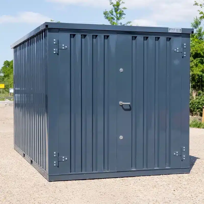 Conteneur 4 x 2 Mètre Double Porte Sur Le Petit Coté Anthracite RAL 7016