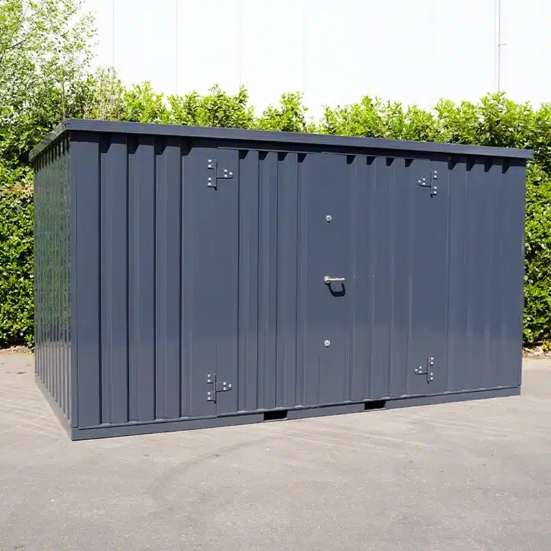 Conteneur 4 x 2 Mètre Double Porte Sur Le Grand Coté Anthracite RAL 7016 Ansicht 2