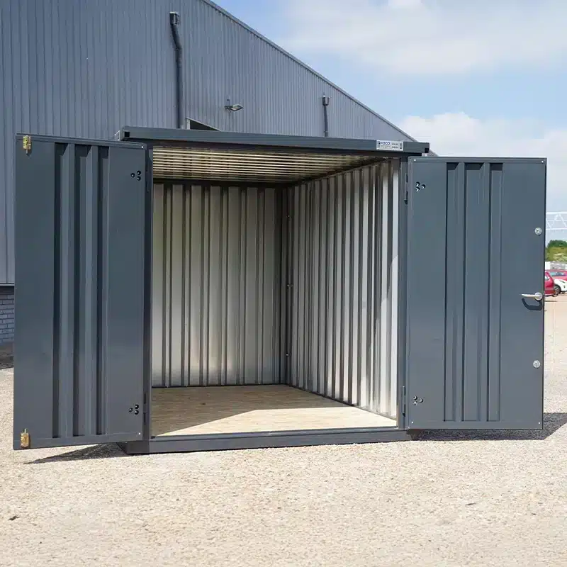 Conteneur 3 x 2 mètre Double Porte Sur Le Petit Coté Anthracite RAL 7016 Ansicht 3