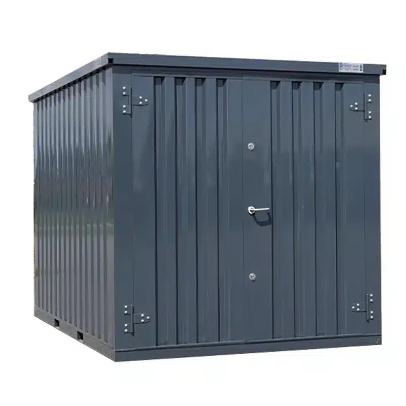 Conteneur 3 x 2 mètre Double Porte Sur Le Petit Coté Anthracite RAL 7016