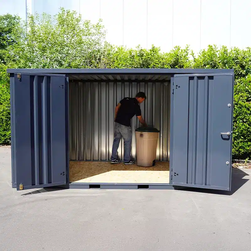 Conteneur 4 x 2 Mètre Double Porte Sur Le Grand Coté Anthracite RAL 7016 Ansicht 3