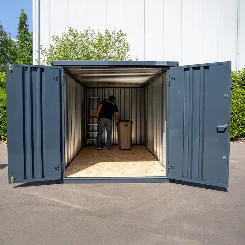 Conteneur 4 x 2 Mètre Double Porte Sur Le Petit Coté Anthracite RAL 7016 Ansicht 2