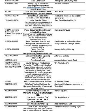 Annapolis Royal Natal Day Celebrations