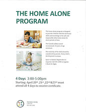 Four day “The Home Alone” Program