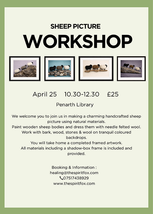 Sheep picture workshop, Penarth, Wales.