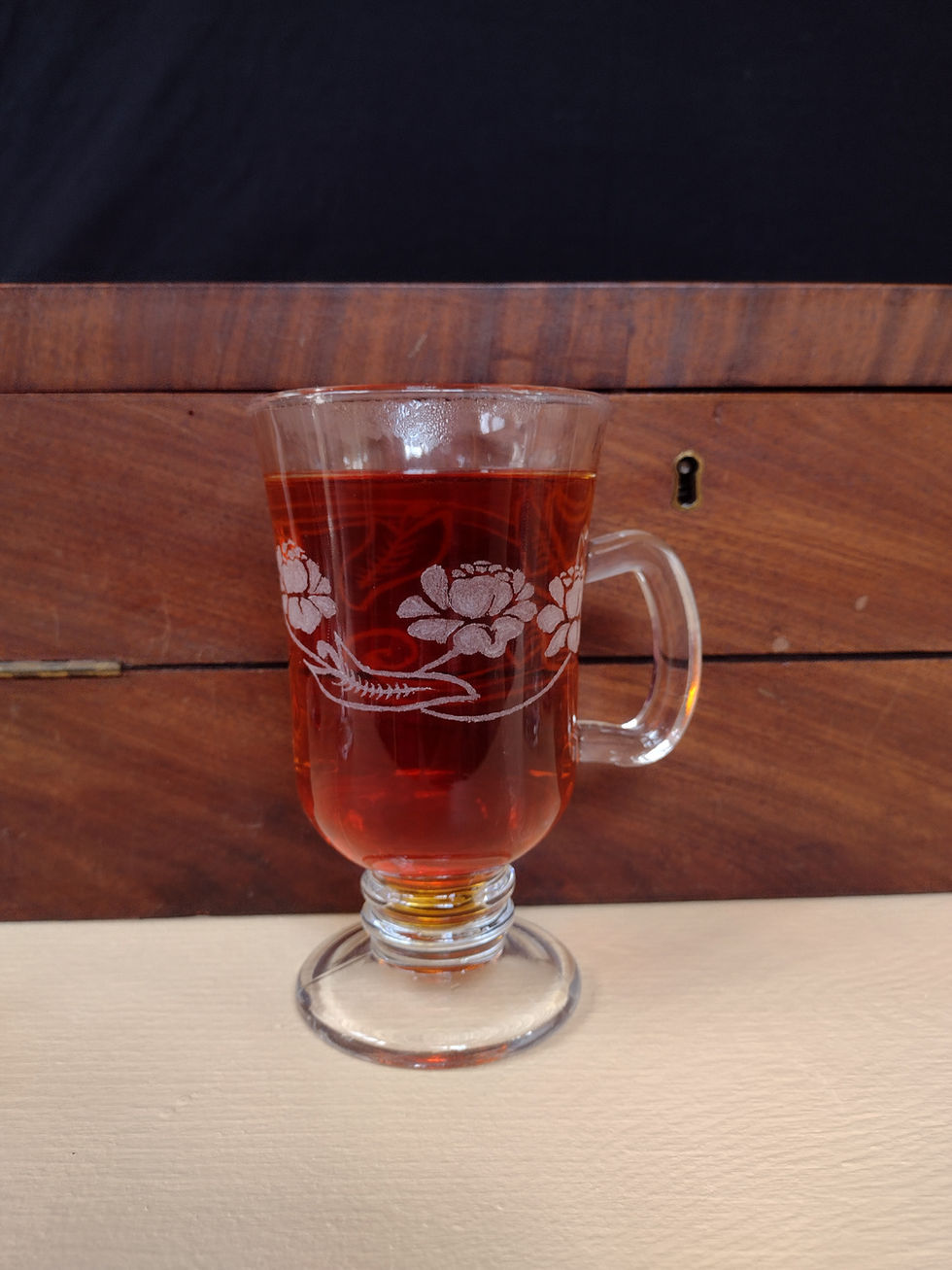 Irish Coffee glasses floral design