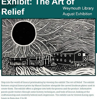 August Weymouth Library Art Exhibit: The Art of Relief