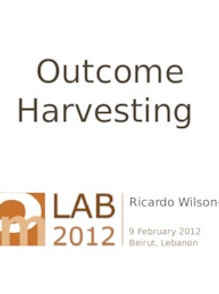 Outcome Harvesting - a two hour introduction