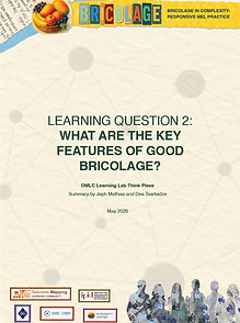 What are the key features of good bricolage?