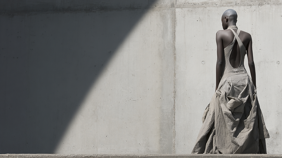 A_young_fashion_model_wearing_a_body-hugging_architectural_dr_b22c5141-ac54-4212-861b-1c94