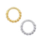 Gedrehte Piercing Ringe in Gold und Silber