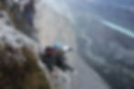 Tandem BASE jumping from cliffs