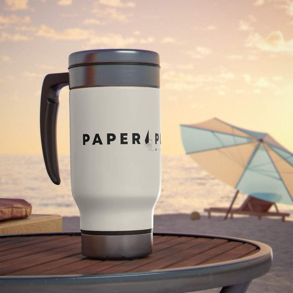 Thumbnail: Paper Planes Ministries Stainless Steel Travel Mug with Handle, 14oz