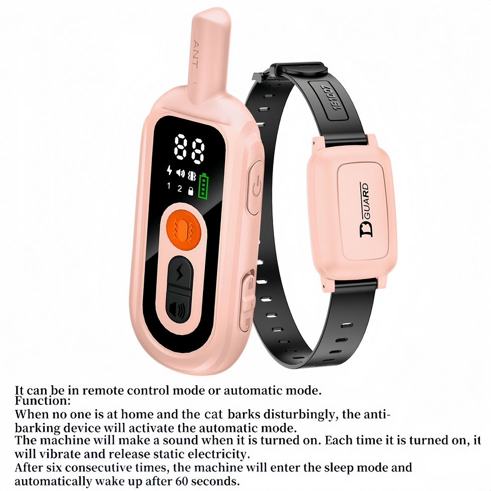 Thumbnail: YHLC 1100m Cat Shock Collar,Cat Training Collar with Remote,Cat Stop Meowing Col