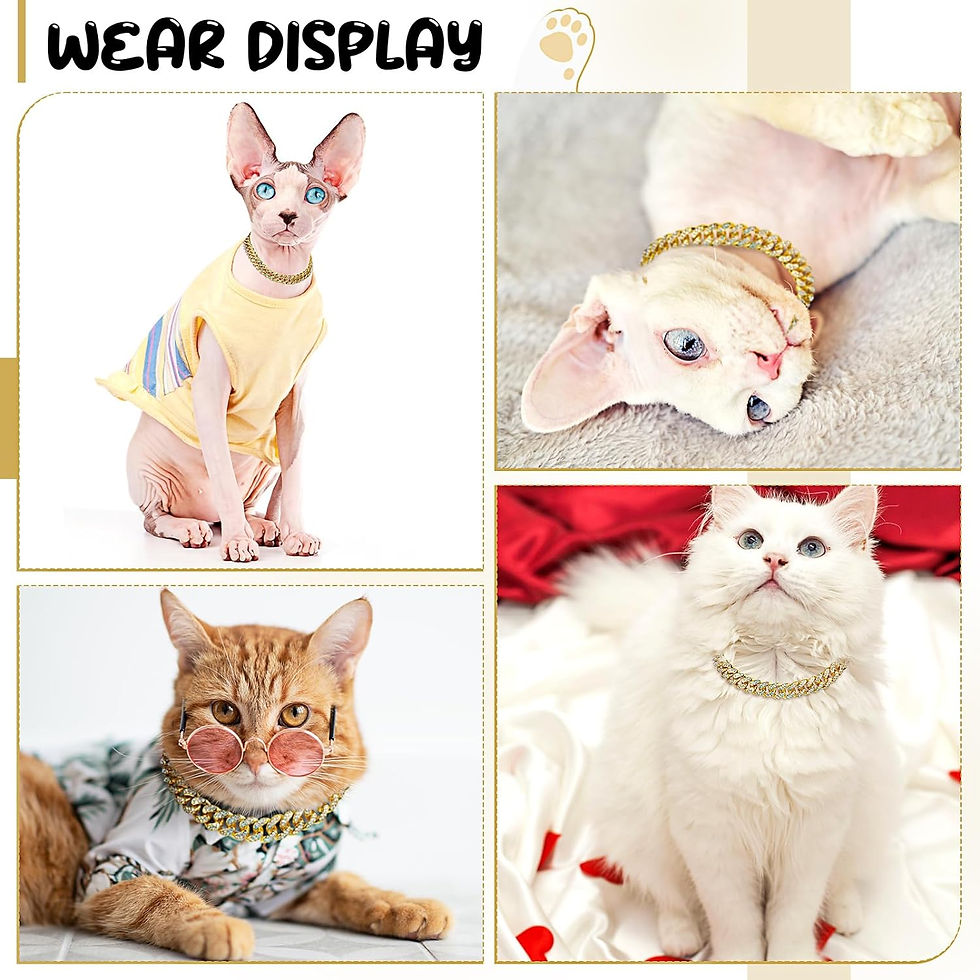 Thumbnail: Dog Chain Collar Luxury Gold Pet Metal Chain Collar For Small Medium Large Dogs 