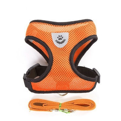 Thumbnail: Cat Dog Harness with Lead Leash Adjustable Vest Polyester Mesh Breathable Harnes