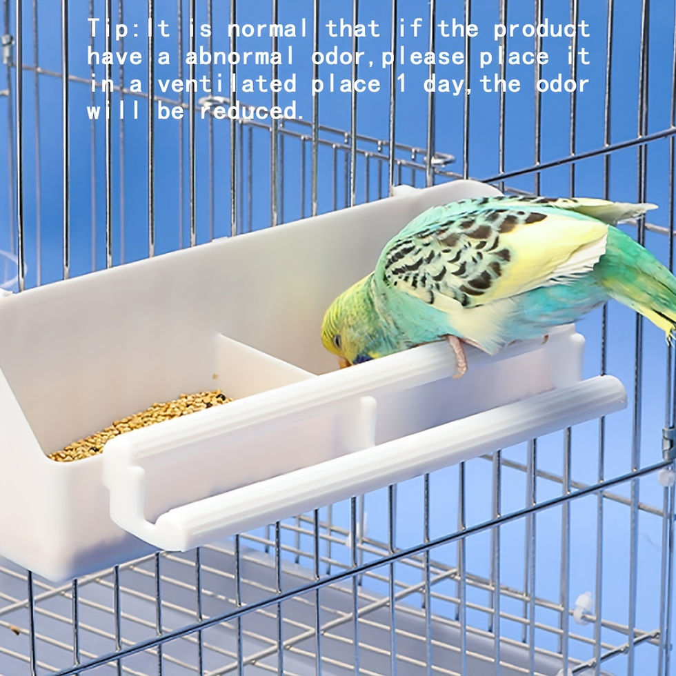 Thumbnail: 1 pc - Double grid stand bird feeding trough parrot feeder