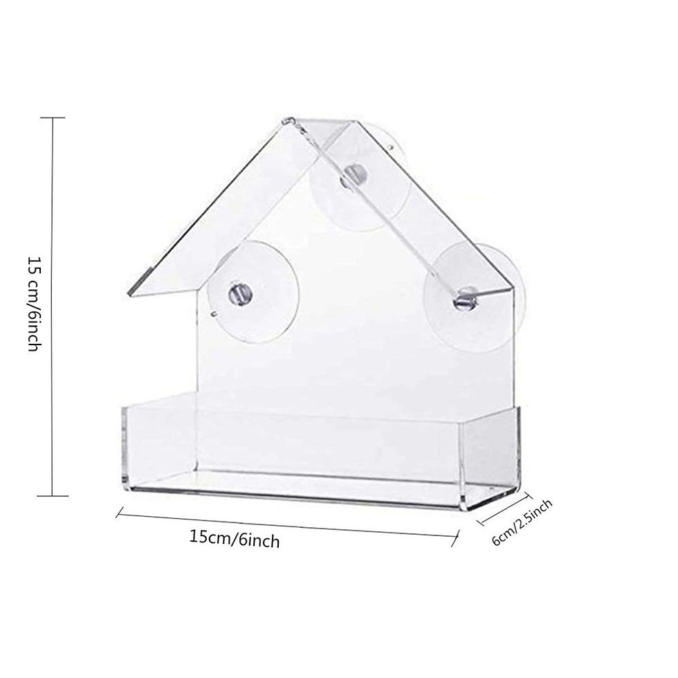 Thumbnail: House Transparent Window Wild Bird Feeder Outdoor Removable Suction Cups Sliding
