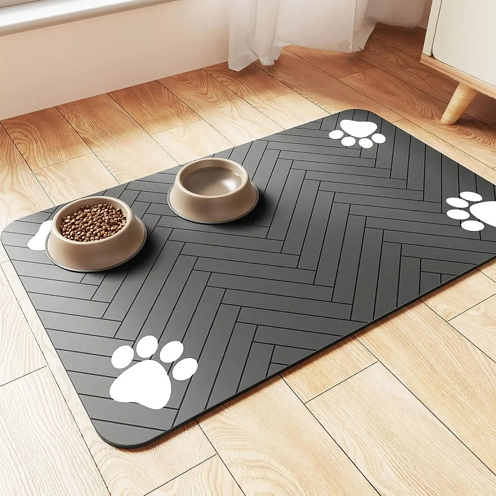 Thumbnail: Pet Feeding Mat-Absorbent Pet Placemat Rubber Backing Quick Dry Water Mat for Do