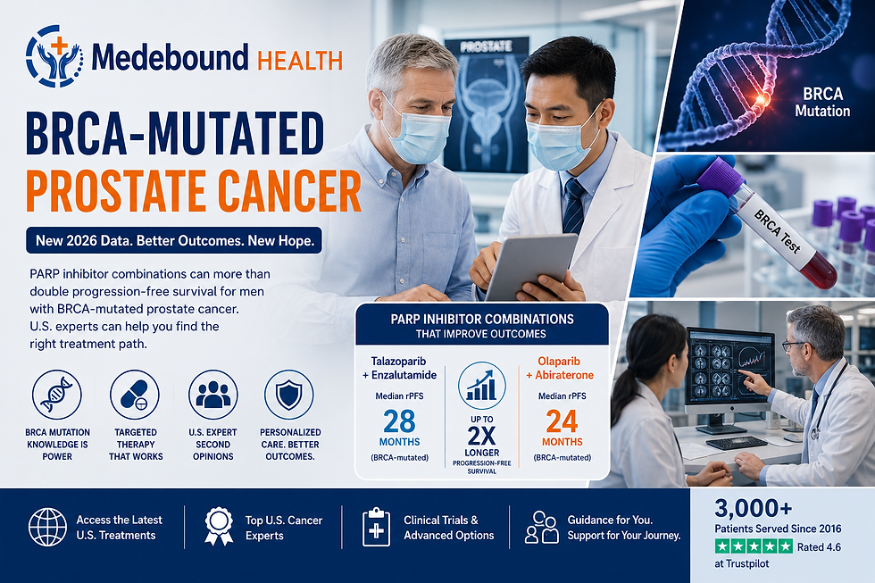 BRCA-Mutated Prostate Cancer: PARP Combinations That Double Progression-Free Survival in the U.S. (2026)