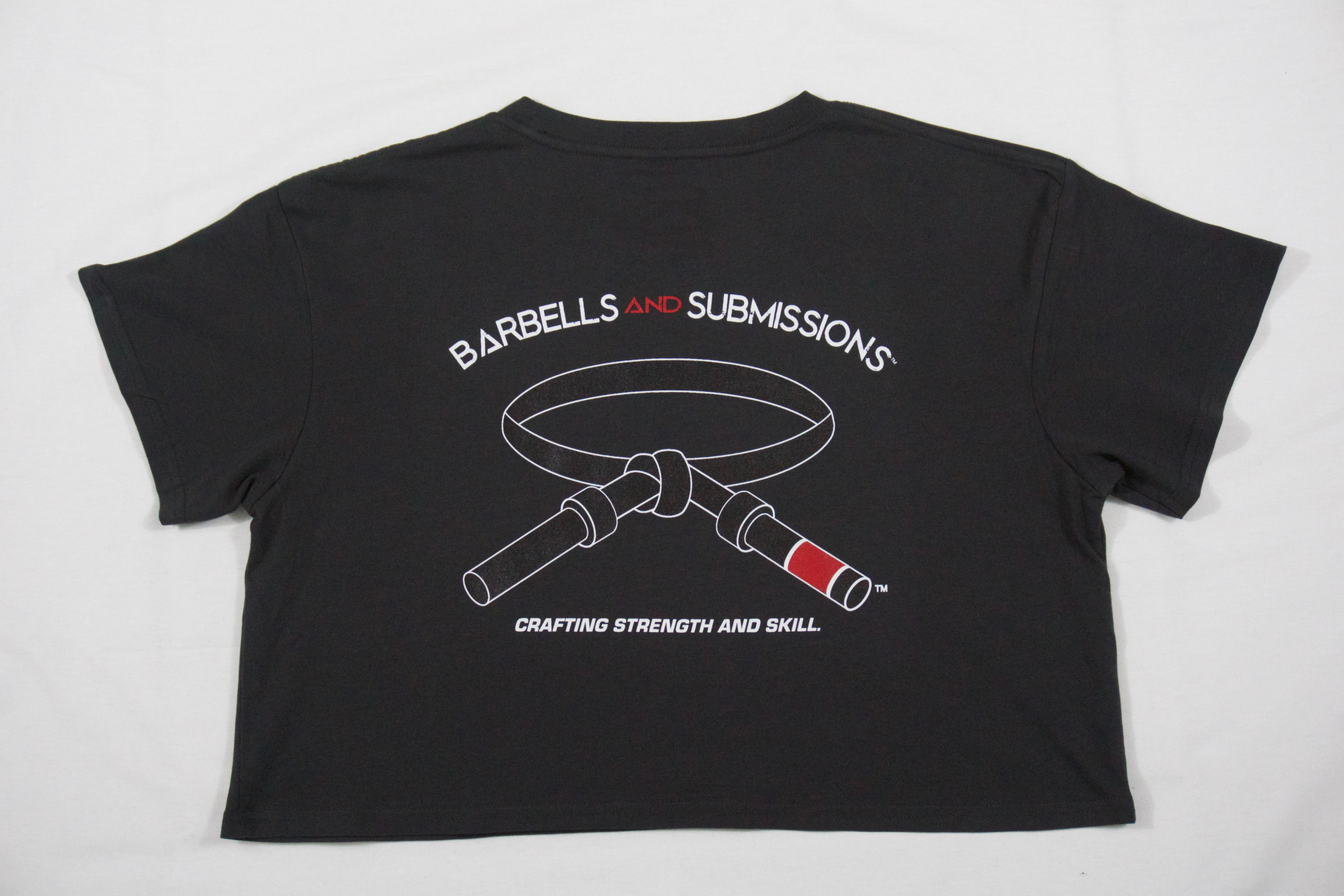 Womens Charcoal Gray Crop Top