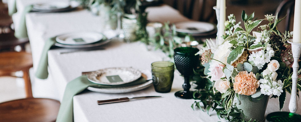 Réglage de la table de mariage