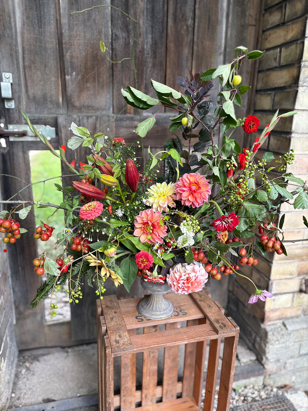 Gestecktes Bouquet in Hasendraht