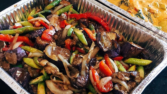 Garlic Eggplant & Asparagus