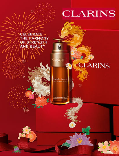 Clarins Double Serum festive campaign