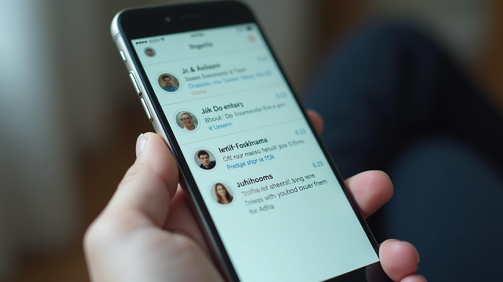 Close-up view of a smartphone screen showing social media comments and replies