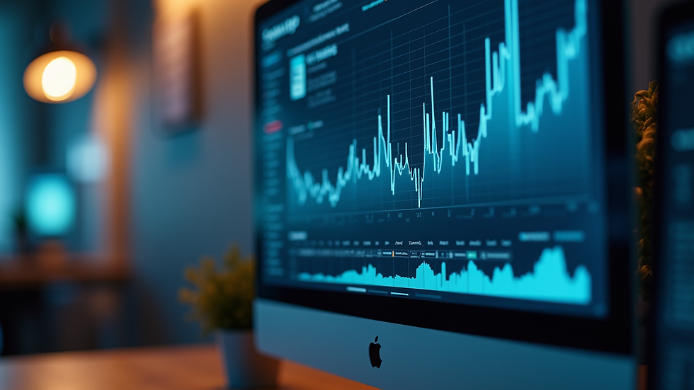Close-up view of a computer screen showing detailed customer journey analytics