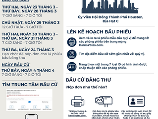 Ngày 4 Tháng 4, 2026 - Cuộc Bầu Cử Đặc Biệt Điền Vào Vị Trí Trống cho Thành Phố Houston, Ủy Viên Hội Đồng Địa Hạt C