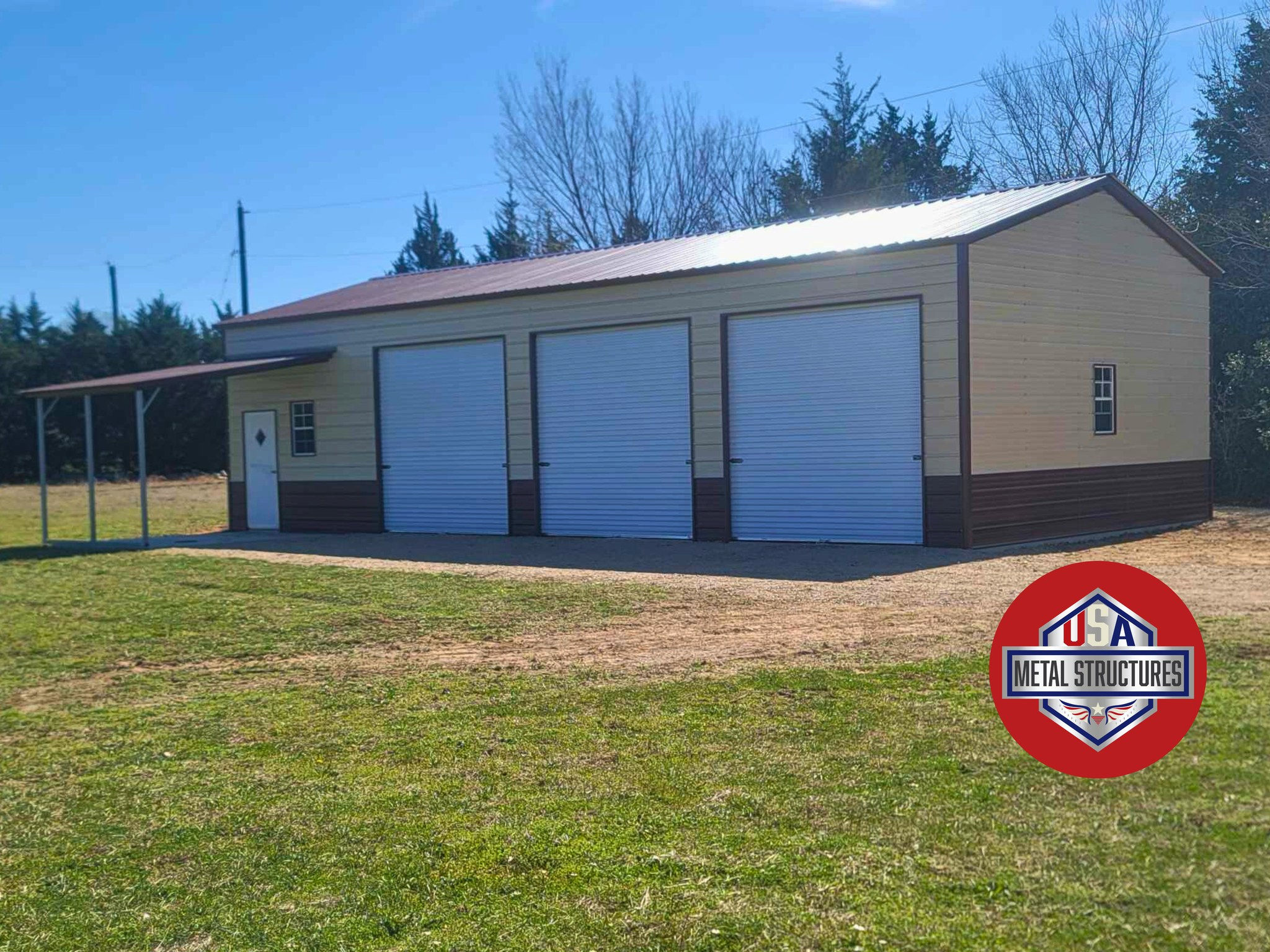 Custom 24'x50'x12 Two-Tone Metal Building