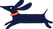 a drawing of a dog jumping 