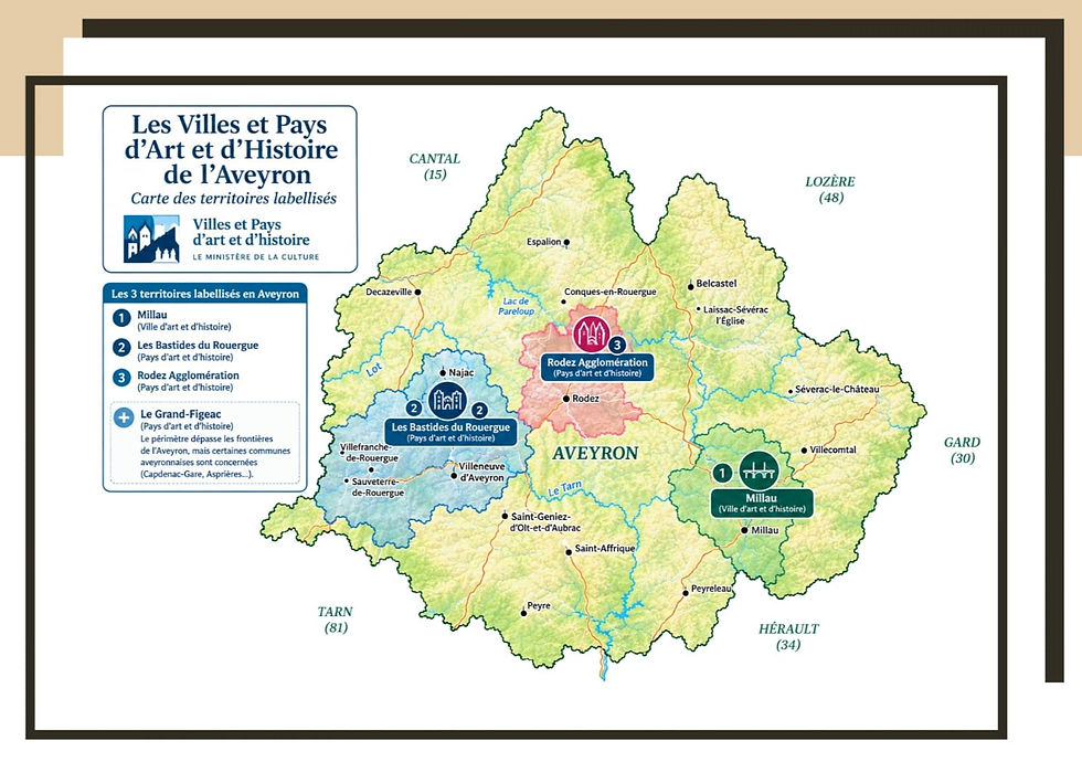 Les villes et pays d'art et d'histoire de l'Aveyron