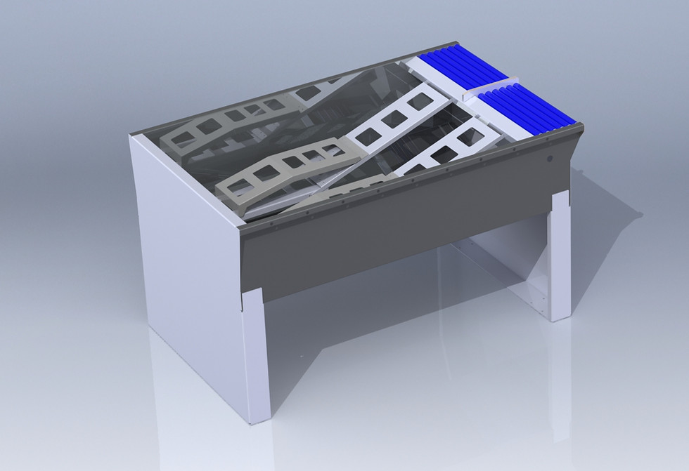 2-lane removal tray CAD representation