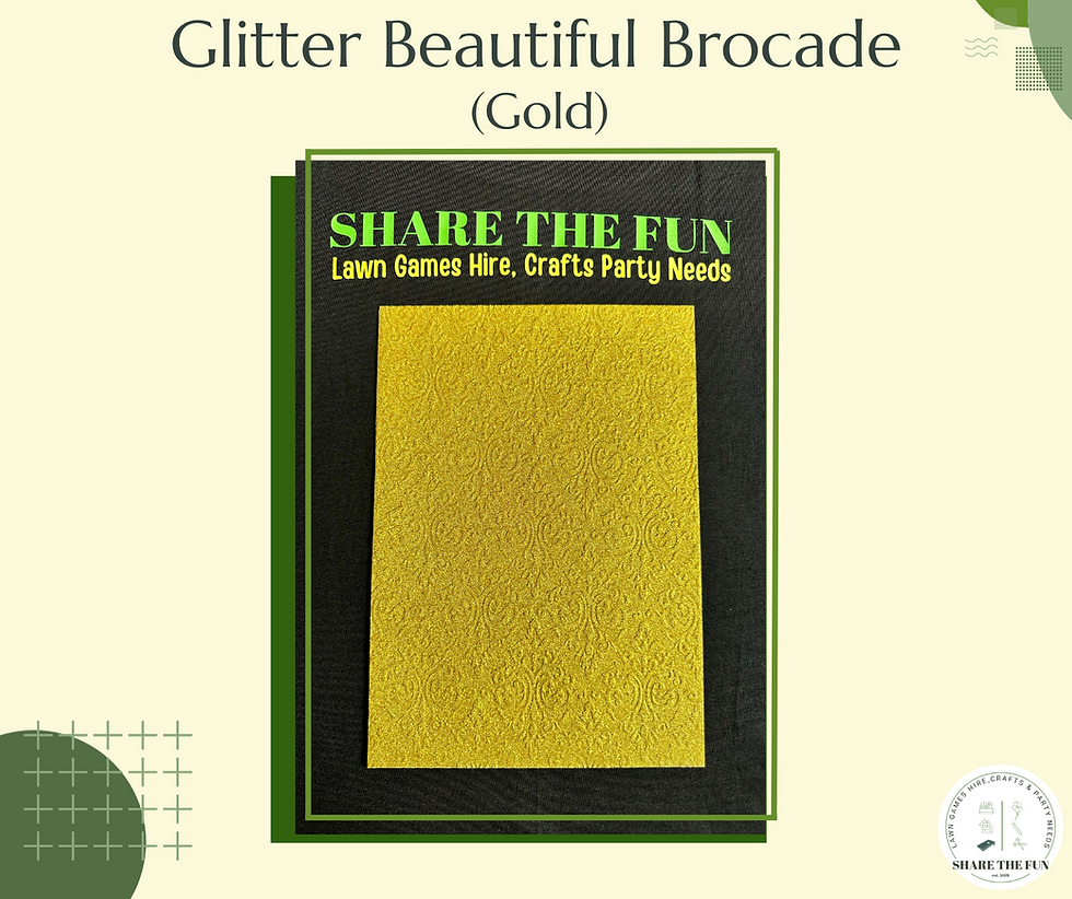 Thumbnail: Embossed Cardstock Brocade Glitter Gold