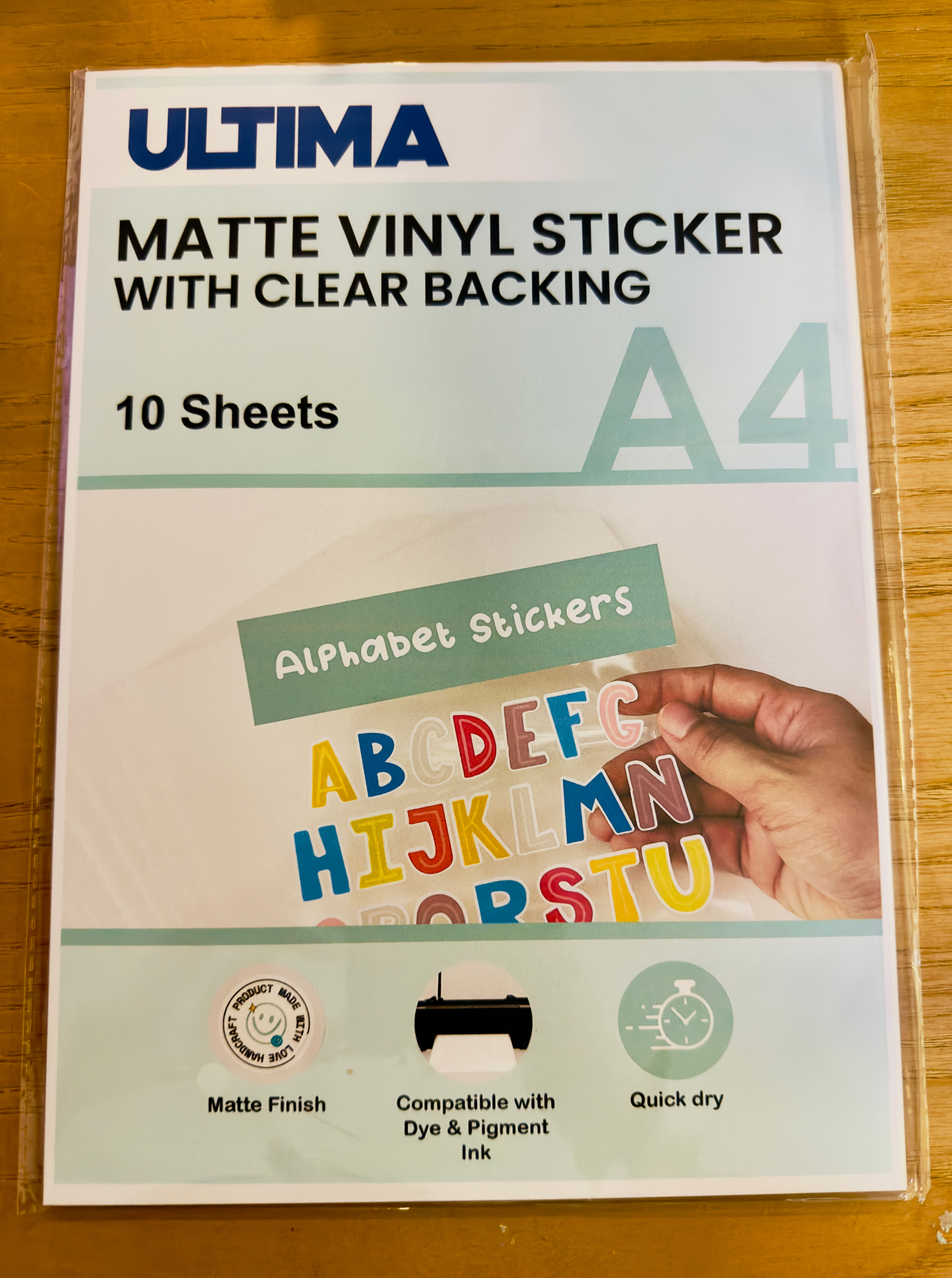 Matte Vinyl Sticker with Clear Backing