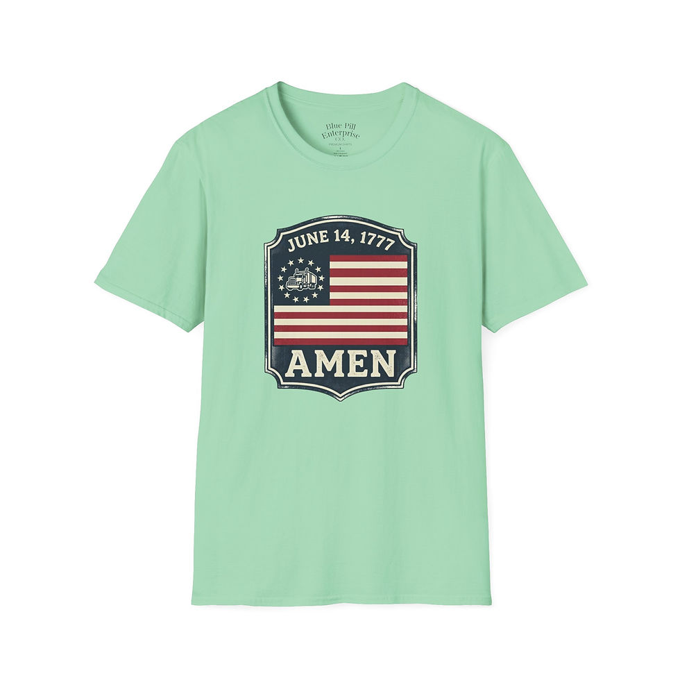 Thumbnail: AMEN Flag T-Shirt — Patriotic Betsy Ross American Flag Tee