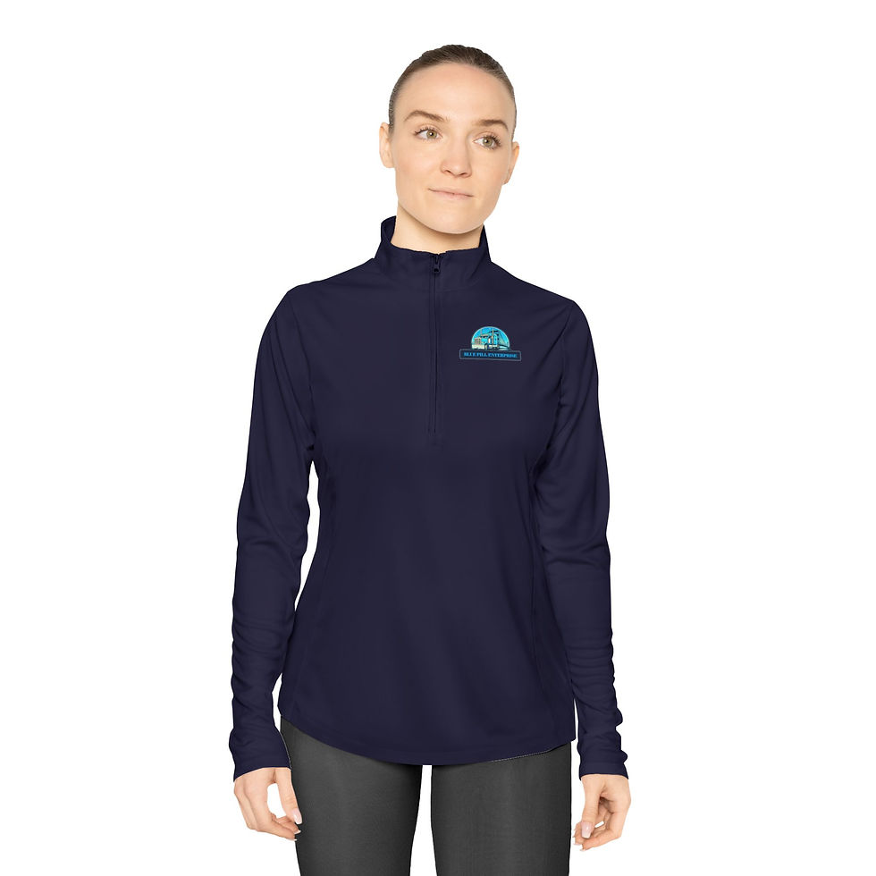 Thumbnail: Ladies Quarter-Zip Pullover- BPE Logo: Sporty, Comfortable for All Activities