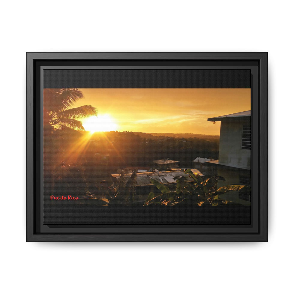 Thumbnail: Sunset Framed Canvas Print- P.R. Edition-Colorful Wall Art for Every Home/Office