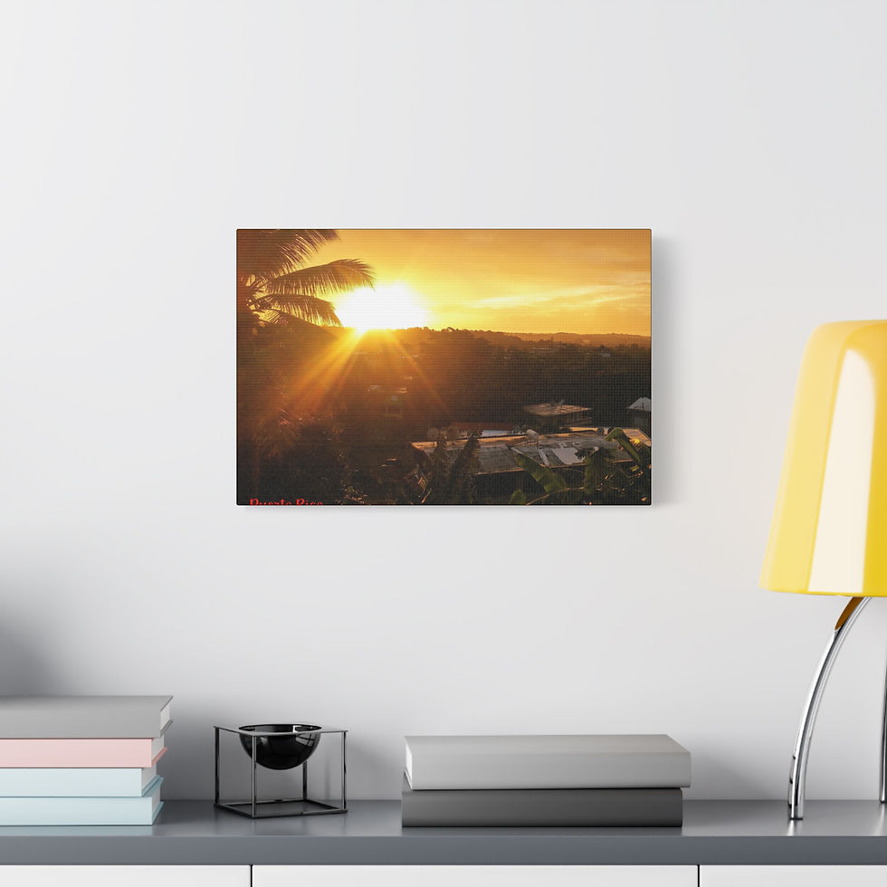 Thumbnail: Sunset Canvas Print- P.R. Edition-Tropical Wall Art, Home Decor, Gift for All!
