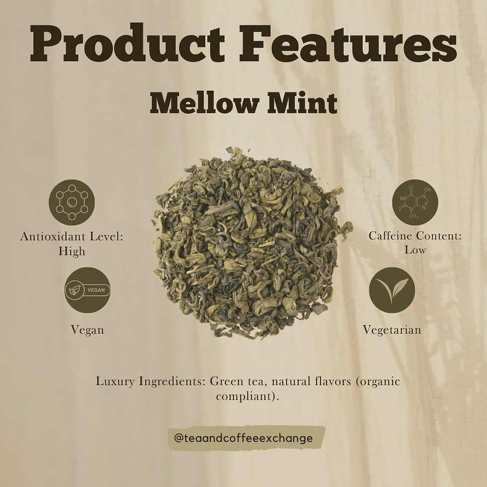 Thumbnail: Mellow Mint Green Tea - Loose Leaf Tea | Organic Gunpowder Green Tea with Cool 
