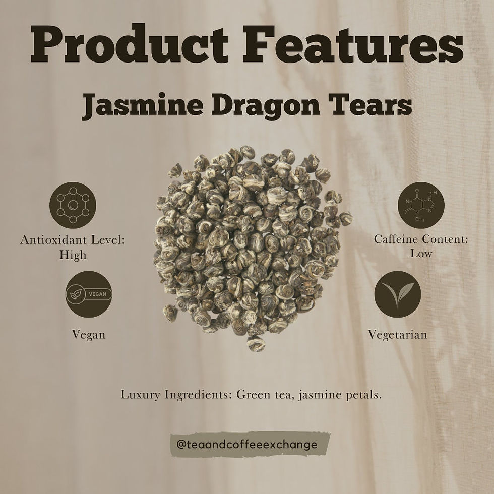 Jasmine Dragon Tears Green Tea - Handcrafted, Small Batch Jasmine Pearls | High