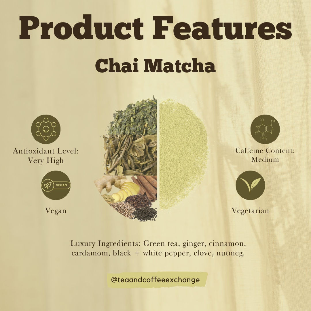 Chai Matcha Green Tea - Premium Blend with Indian Spices & Japanese Izu Matcha